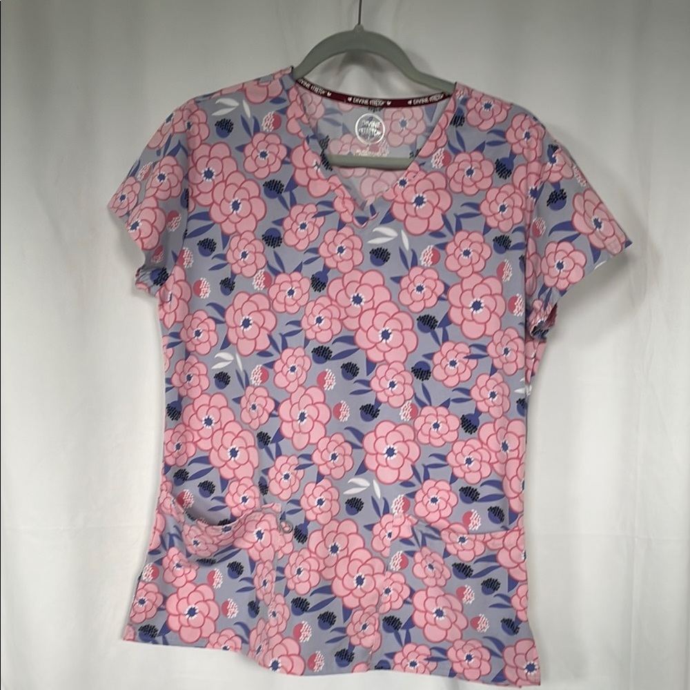 Floral Women's Scrub Top